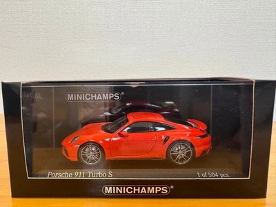 MINICHAMPS Porsche 911 Turbo S 2020 Type 992.1 1/43 Orange Limited 504 pezzi - Immagine 1 di 4