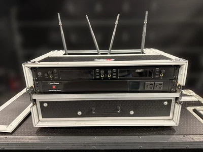 Sistema de monitor intrauditivo (IEM) de montaje en rack de 4 canales Blastking en estuche Pro-X con Foto 1 de 4