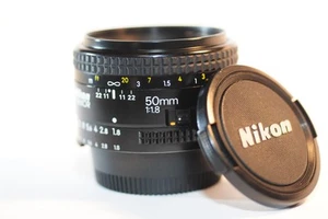 Nikon AF Nikkor 50mm f/1.8 PRIME FX lens for FM2 F3 F100 D750 DF D850 D500 D90 - Picture 1 of 8