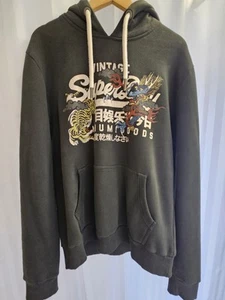 SUPERDRY - Vintage Logo Graphic Hoodie Men's Size L - Good condition - Picture 1 of 9