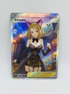 Pokemon Dea Serena Halloween Speciale Doujin Fai da Te Kawaii Art Holo Card - Foto 1 di 1