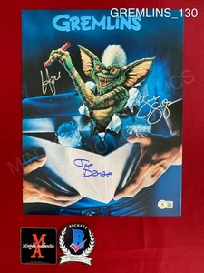 Foto firmada 11x14 Beckett Howie Mandel Zach Galligan Joe Dante Gremlins - Imagen 1 de 1