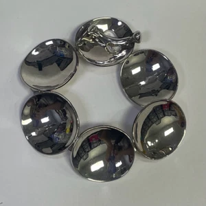 Robert Lee Morris RLM Modernist Sterling Silver 925 Disc Link Toggle 8" Bracelet - Picture 1 of 7