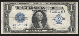 ⭐⭐ 1923 1 $ SILBER ZERTIFIKAT "PFERDEDECKE" ONE DOLLAR SCHEIN Fr 237 34183. - Bild 1 von 2