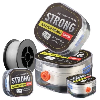 Japan 200M Clear Nylon Fishing Lines Fluorocarbon Strong Monofilament Wire - Image 1 of 4