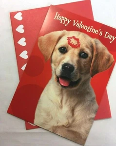 Leanin TreeValentine's Day Card Golden Puppy -- shipped w cardboard - Picture 1 of 6