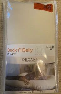 Funda de almohada Leachco Back’n Belly algodón orgánico marfil natural nueva con etiquetas - Imagen 1 de 4