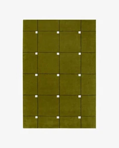 Hand Tufted Modern Milano Green Color NK Woolen Rug For Bedroom Living Room Rug - Picture 1 of 7