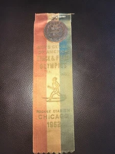 RARE Vintage 1962 Boys Club Olympics medal ribbon. Knute Rockne Stadium Chicago - Picture 1 of 6