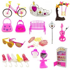 55pcs Clothes Party Gown Outfits For Barbie Dolls Accessories Shoes Bags