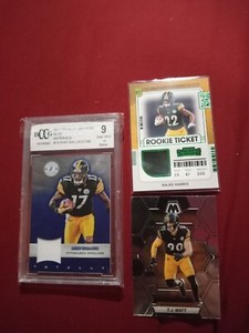 STEELERS MIKE WALLACE RELIC GRADED 9 ToT Certified 2011 BLUE HARRIS RELIC RC TIC