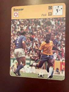 1977 Sportscaster Card #01-17 Pele - Brazil - Soccer - MT - Picture 1 of 2