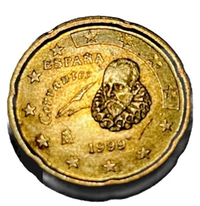 1999 ESPANA (SPAIN) 20 CENT EURO 1999 COIN CERVANTES IN GOOD CONDITION - Picture 1 of 5