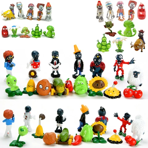 Plants vs Zombies PVC Action Figures Toys Gift Set / Birthday Party Cake Topper Cover