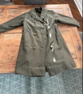 Vintage Women's Green Trench coat - Seventy Seven - Picture 1 of 10