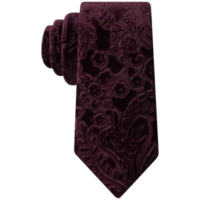 Corbata ajustada cola pindot terciopelo cachemir rojo borgoña SEAN JOHN Foto 1 de 4