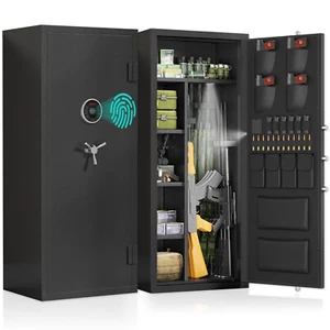 15-20 Large Unassembled Fingerprint Gun Rifle Safe, Gun Safe for Rifle & Shotgun - Picture 1 of 8