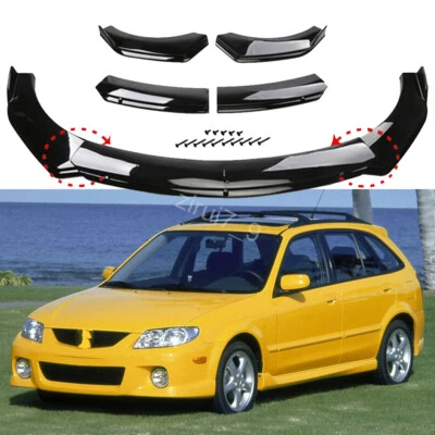 For Mazda Protege MP3 Front Bumper Lip Spoiler Splitter Glossy Black Body Kit - Image 1 of 4
