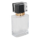 (Black)50ml Refillable Perfume Bottle Glass Spray Transparent Liquid Empty BHC