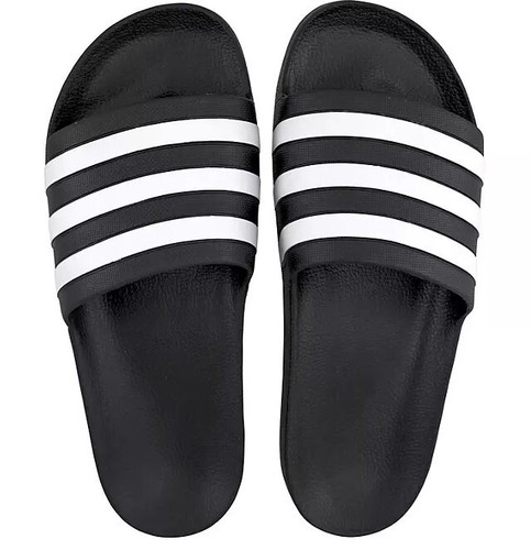 Slide ADIDAS uomo donna bianco nero nuovo con etichetta taglia 10