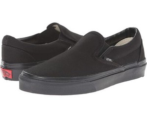vans slip ons womens all black
