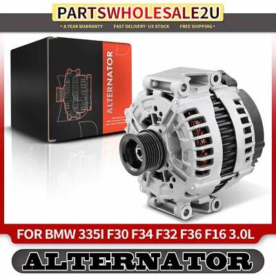 Alternator for BMW 335i F30 F34 F32 F36 F16 L6 3.0L 210 Amp/12 Volt CW 8-Groove - Image 1 of 4