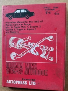 Hillman Minx 1965-67 manual de taller de libros automáticos para la luz de raíces 1965-67... - Imagen 1 de 11