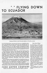 FORD MOTOR COMPANY & CUNARD LINES ANNUNCIO STAMPA ORIGINALE D'EPOCA - Foto 1 di 2