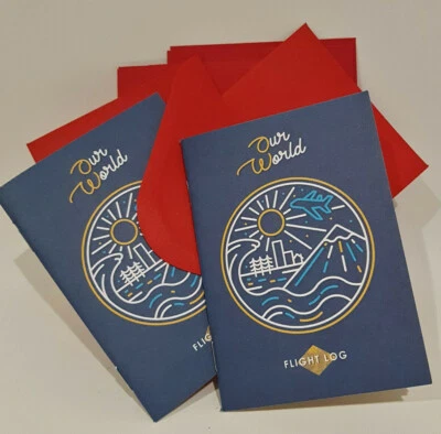 Children Flight log book Travel Journal Gifts World maps & flags Eco-Friendly - Image 1 of 4