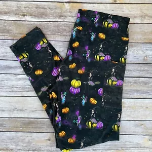 Halloween Pumpkin Witch w/ Pockets Women's Leggings TC Plus Size 12-20 - Picture 1 of 3