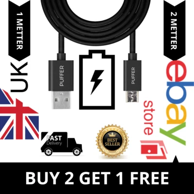 Fast Micro USB Cable Charger Lead For Samsung Galaxy Kindle Android Tablet 1m 2m - Image 1 of 4