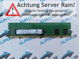SK Hynix 8 GB DDR4-2666 PC4-21300V-R HMA81GR7AFR8N-VK 1Rx8 1,2 V RAM server - Foto 1 di 1