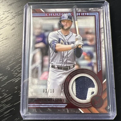 Austin Meadows 2022 Topps Museum Collection Meaningful Material Patch /10 - Image 1 of 3