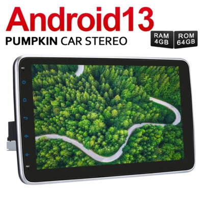 Pumpkin 10.1"Android 13 Autoradio 1 DIN GPS Navi Carplay 4GB 64GB Bluetooth OBD2 - Bild 1 von 4