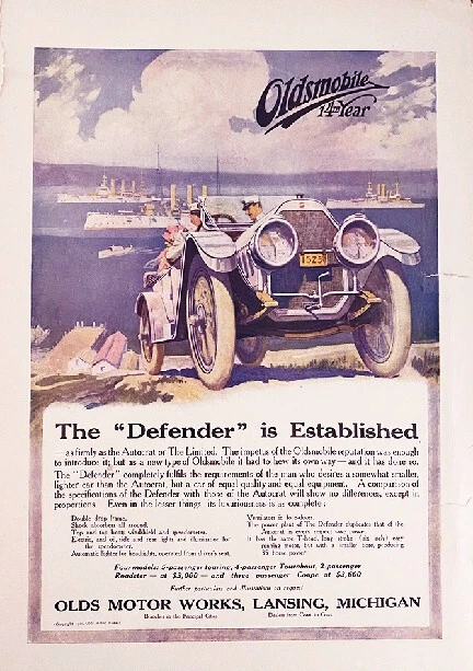 1912 ad for the "Defender" Oldsmobile-35 horse power - Image 1 of 1