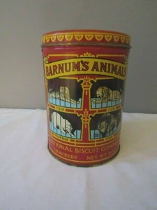 Réplica vintage 1979 Nabisco Barnum's Circus Animal Crackers lata vacía 1914 - Imagen 1 de 6