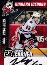 2014-15 Niagara IceDogs Autographed #19 Johnny Corneil