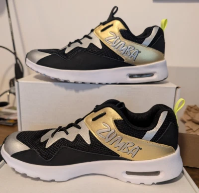 Zumba Air Classic 2.0 Size 9.5 Women’s Black And Gold A1F00118-BLCK - Image 1 of 4