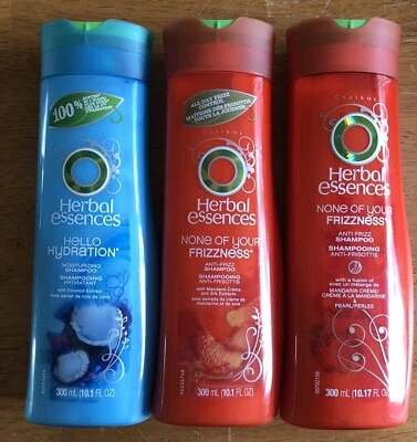 3 Herbal Essence Shampoo: 1 Hello Hydration & 2 None Of Your Frizzness 10.1 oz - Image 1 of 2