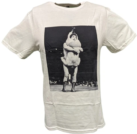 Andre the Giant Piledriver WWE Mens White T-shirt Cover