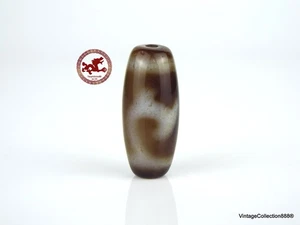 Old Agate DZI bead "Tara" pattern, DZI wealth amulet, "Tara" DZI - Picture 1 of 9