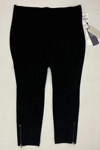 Pantalones al tobillo NYDJ Lift Tuck originales calce adelgazante para mujer 14P cremallera negros nuevos con etiquetas - Imagen 1 de 11