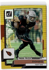 2022 Donruss Zach Ertz #3 Premium Press Proof Arizona Cardinals - Picture 1 of 2