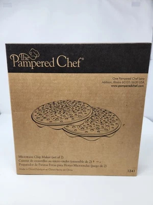 Brand New In Box! The Pampered Chef #1241 Microwave Chip Maker (set of 2) - Image 1 of 3