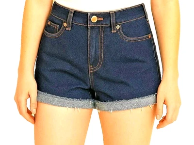 Pantalones Cortos de Jean Universal Thread para Mujer Talla 0/25R Azul Lavado Oscuro Denim Puños Nuevos Foto 1 de 4