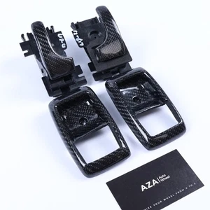 1979-1993 Ford Mustang Carbon Fiber Interior Door Handle Bezel Foxbody Set - Picture 1 of 5
