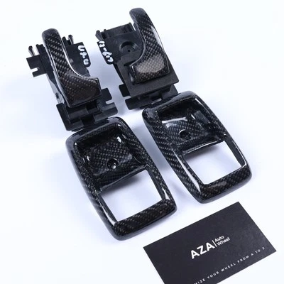 1979-1993 Ford Mustang Carbon Fiber  Interior Door Handle Bezel Foxbody Set - Image 1 of 4