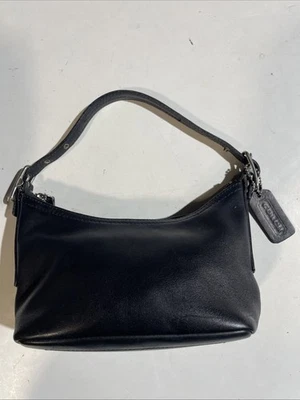 Coach Mini Demi Hobo Bag Purse 9844 Baguette Black Leather Vtg Y2K - Image 1 of 4