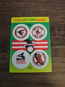 1990 Fleer Action Series Team Stickers Orioles / Red Sox / White Sox / Angles - Picture 1 of 2