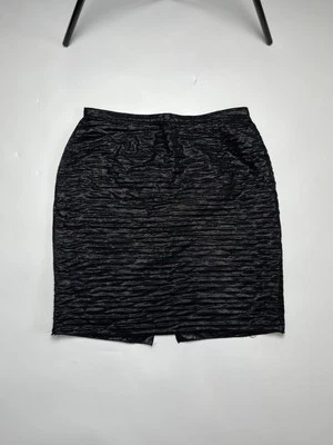 Falda midi Dolce Gabbana texturizada metálica arrugada brillante talla 46 Foto 1 de 4